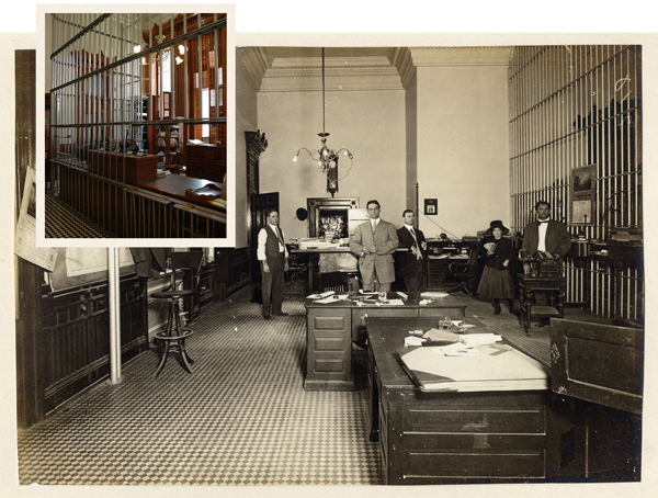 old photo of treasury operations