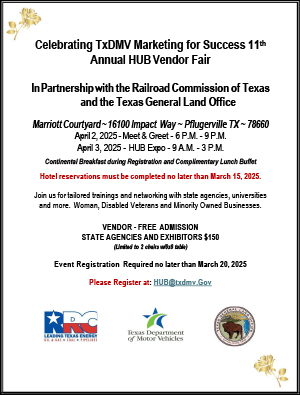 TxDMV 11th Annual HUB Vendor Fair