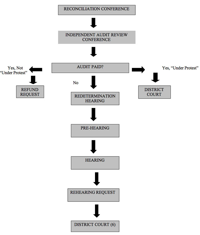 This is a flowchart detailing the District Court process.